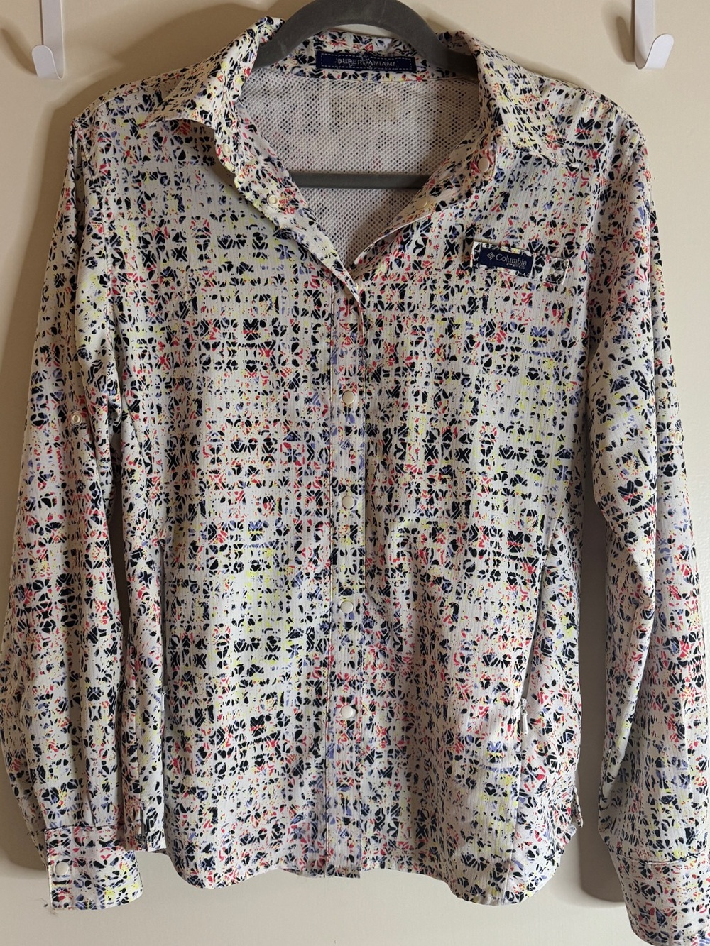 Columbia Women' Button-Down Shirt PFG Fishing super tamiami